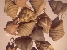 Lot of Vintage Seashell Keychains Shell Hanging Decor Beach Coastal Nautical