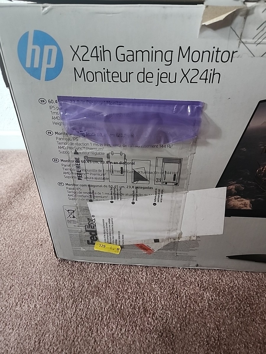 【箱あり】【ジャンク品】hp X24ih Gaming Monitor HP 23.8-inch FHD 144Hz Gaming PC Computer Monitor, x24ih IPS