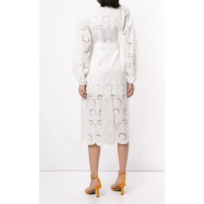 Alice McCall Cloud Obscurity Embroidered Eyelet Lace Trench Coat Belted  Dress | eBay