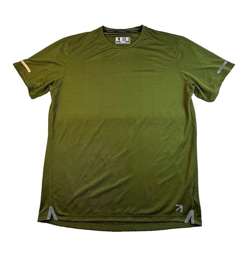 New Balance, New Balance Men’s L Green Solid Crew Neck Short Sleeve Reflective Logo Tee