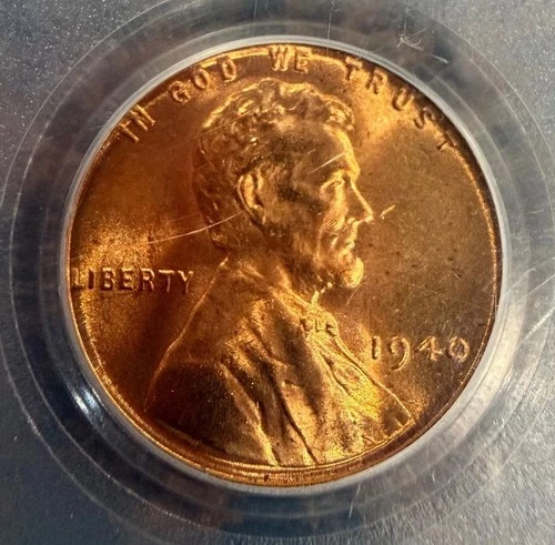 PCGS 1940 1c Wheat Penny MS64 RD