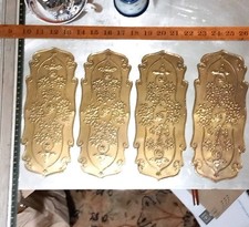Late 19th Century,  Finger Plates x 4 in pressed brass