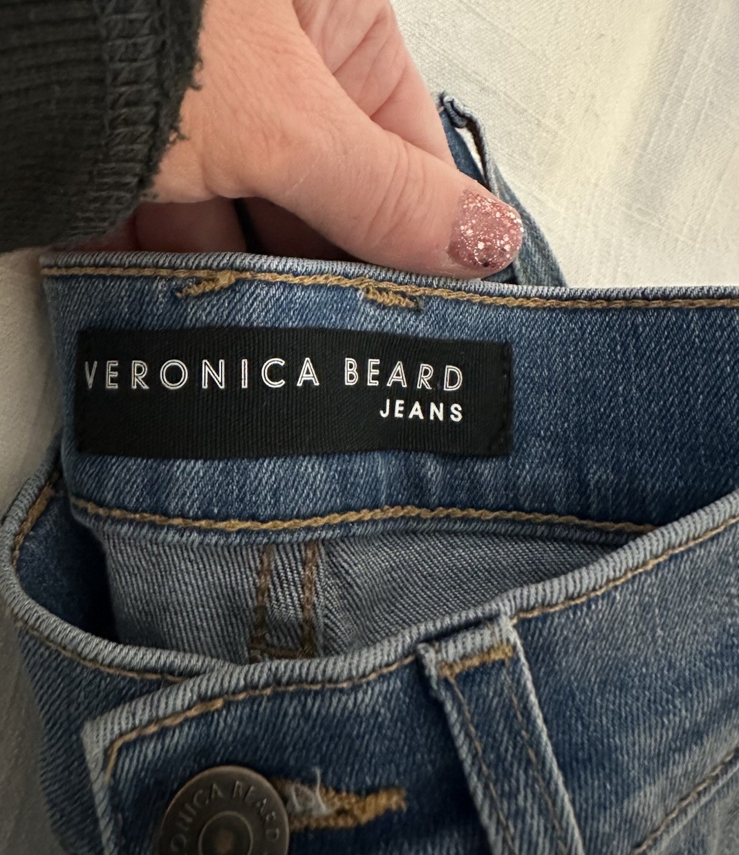 Veronica Beard Button Fly Straight Leg Denim Jean… - image 2