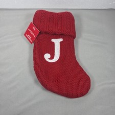 Letter J Wondershop Monogram Mini Christmas Stocking Initial Red Knit Target