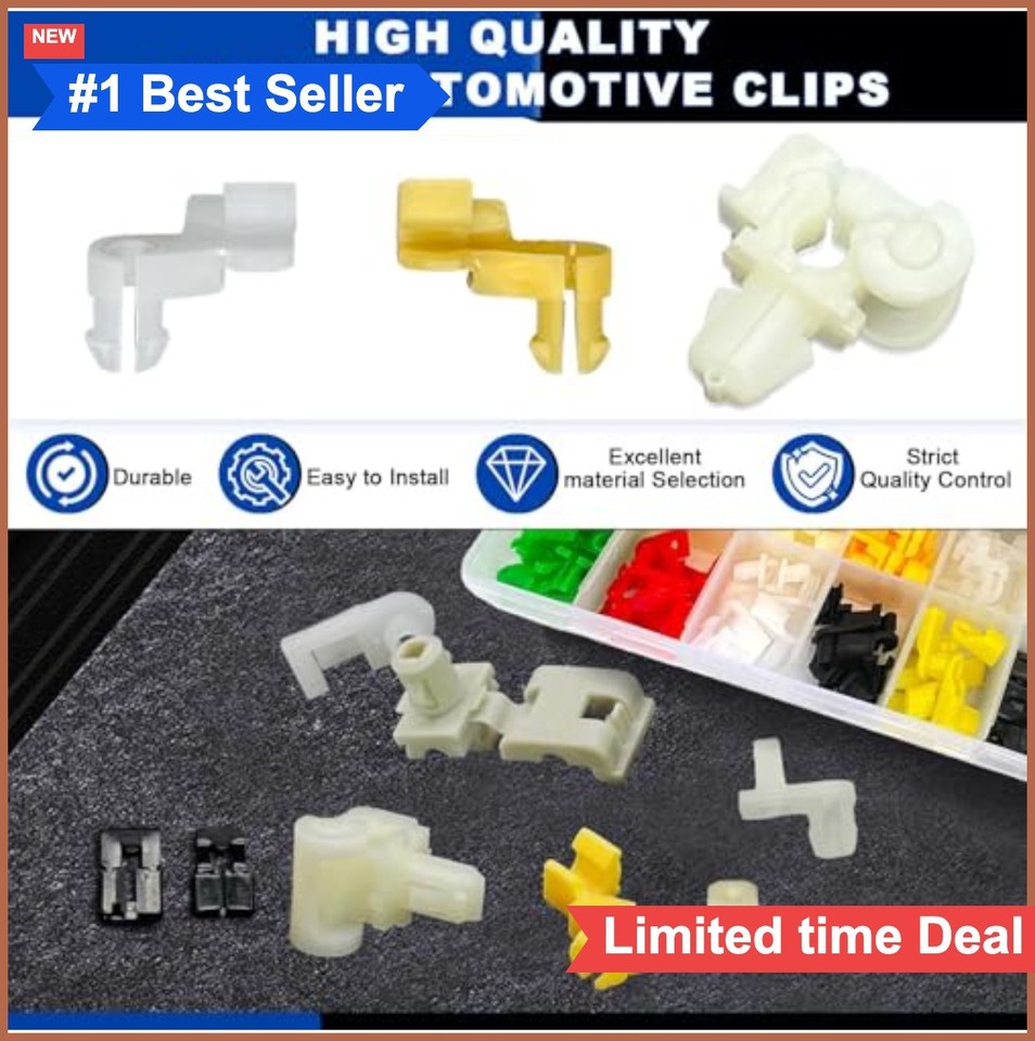 Stying Rod 160PCS Car Door Lock Rod Clip Assortment 16 Styles Cylinder Retainer ...