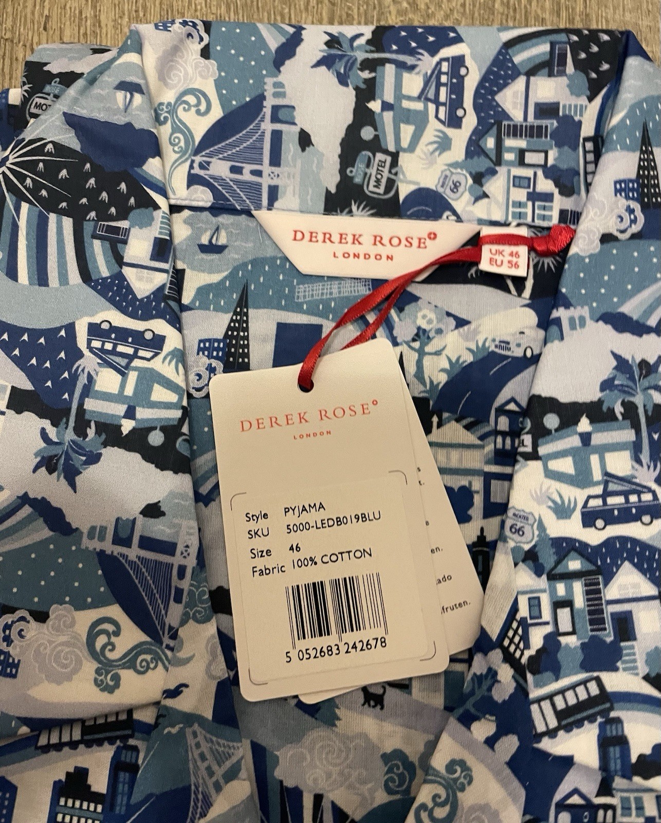 Derek Rose Mens Pyjamas, Ledbury , Lightweight, Classic Fit,  XXL = 46,  RRP£260 image 2