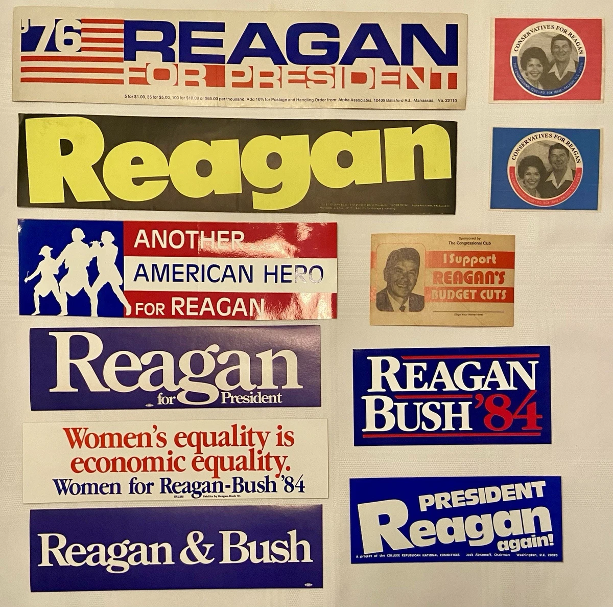 Ronald Reagan 1980 US Presidential Candidate Collectibles for sale 