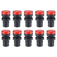 10 Pcs Acdc 24v Indicator Lights For Diy Flush Panel Mount 78 22mm Red Green
