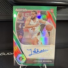 2021-22 Panini Prizm Jordan Schakel Green Prizm Rookie Auto DP-JSC