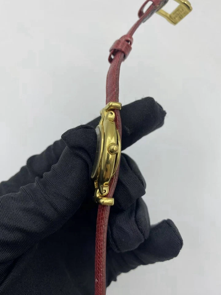 Vintage FENDI 640L Chameleon Quartz 24mm red belt Women's Watch - image 3 of 4