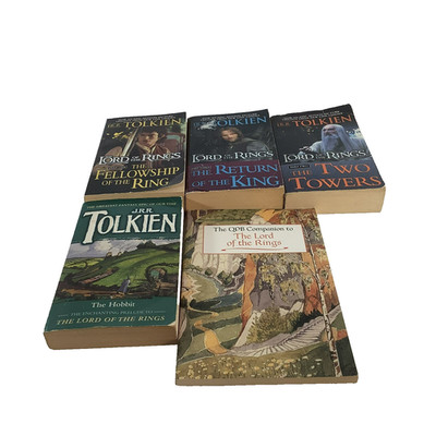J.R.R. Tolkien Lord of the Rings Quartet Del Rey VG + Companion