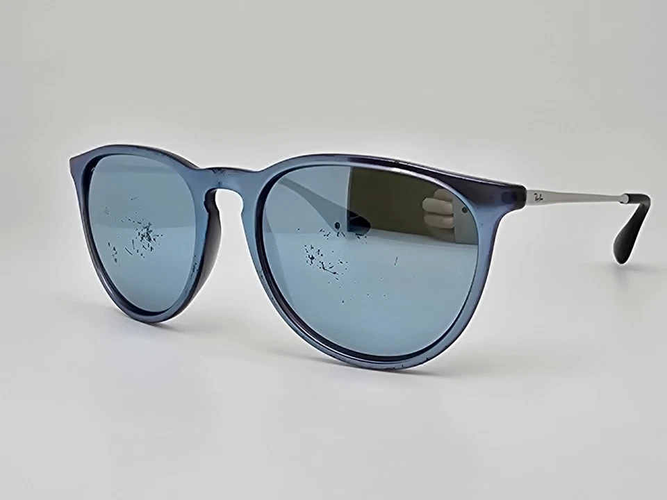 Gafas de sol Ray-Ban RB4171 6319/30 Erika marco azul iridiscente lentes espejadas plateadas Foto 3 de 4