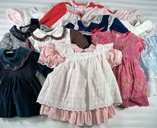 Vintage Baby Dresses Sizes 9-24 months EUC Layered, Smocked, Holiday Lot of 10