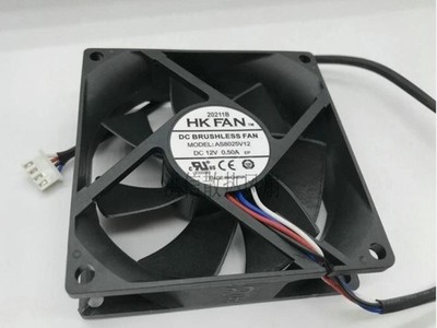 HKFAN AS8025V12 DC12V 0.50A 8025 80*25MM 80mm cooling fan 4pin yay #jd