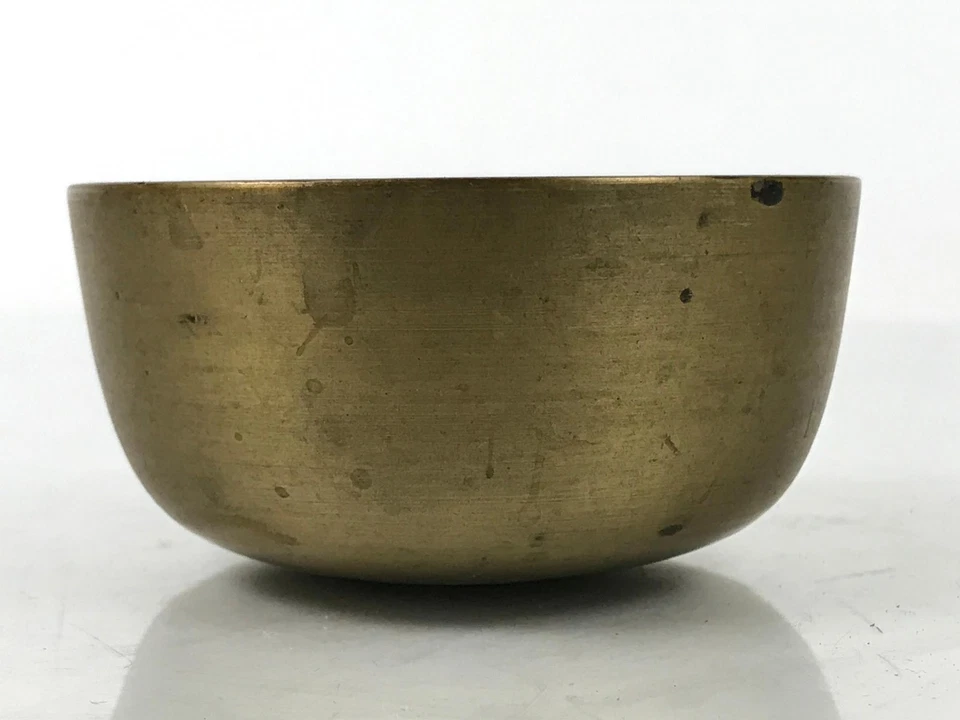 Japanese Buddhist Altar Fitting Brass Metal Orin Bell Singing Bowl Butsugu BA587 - Image 4 of 4