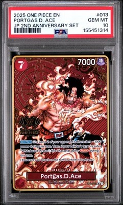 2025 ONE PIECE JAPANESE 2ND ANNIVERSARY SET #013 PORTGAS D. ACE