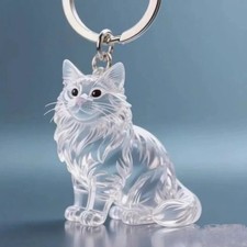 Cat Hair Storage Keychain Bag Pendant ? Transparent Pet Fur Keepsake