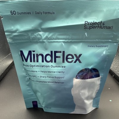 Project SuperHuman MindFlex Brain Optimization Gummies 60ct Vegan Strawberry Fo 
