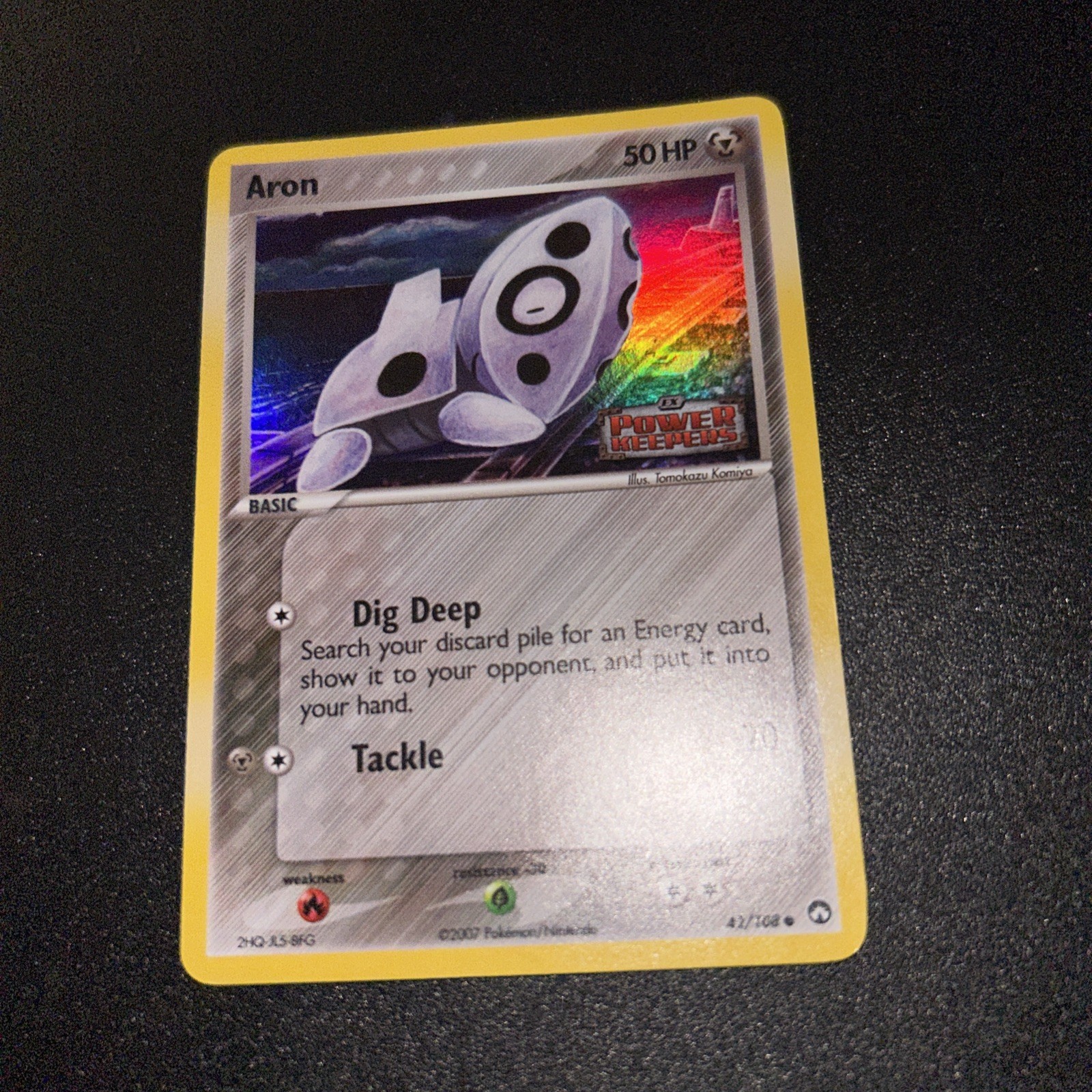 Aron 42/108 Power Keepers Reverse Holo LP Pokemon Card