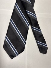 Robert Talbott Best Of Class Necktie Tie Black Silk Stripe Nordstrum 3.25x58  
