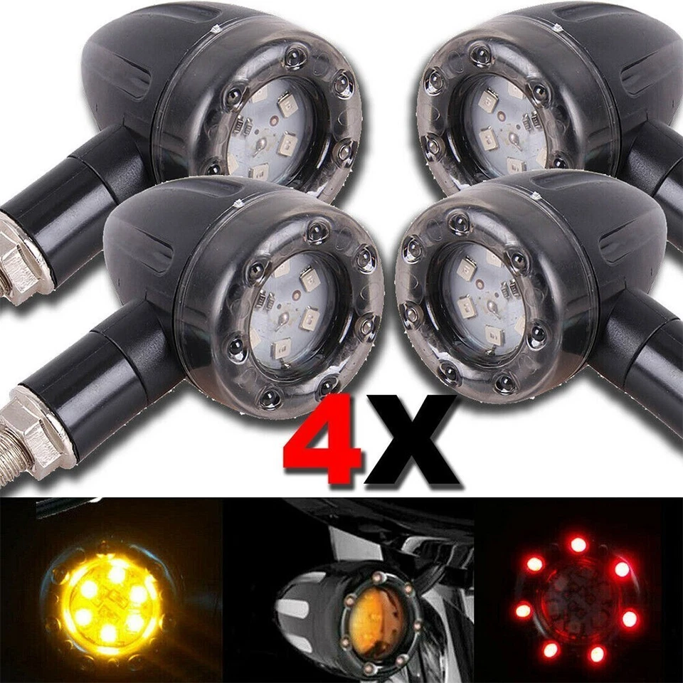 4PCS Motorcycle LED Turn Signal Brake Running Tail Light For BMW S1000R G310GS - Image 3 of 4