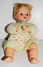 Vintage Topper Toys Baby Magic 1966 Doll Tear Ducts Hand Made Clothing Crochet