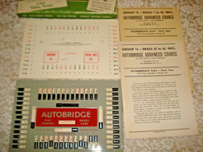 Vintage Auto Bridge Play Yourself BRIDGE GAME Advanced Course Set 1957