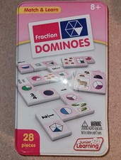 Fraction Dominoes Junior Learning Inc Ages 8 to 12 Home Play School Math