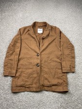 Madewell Women s Linen Blazer Size XS Chestnut Brown Preppy Office Minimalist