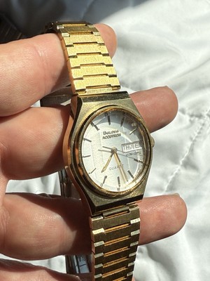 WORKING vintage Bulova Accutron Watch N7 10KT Rolled Gold