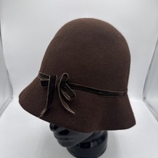 Vintage Flapper Hat Brown 20  s-30  s See Pics/Read 