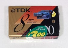 TDK 8mm HS120 Video Cassette - New Sealed