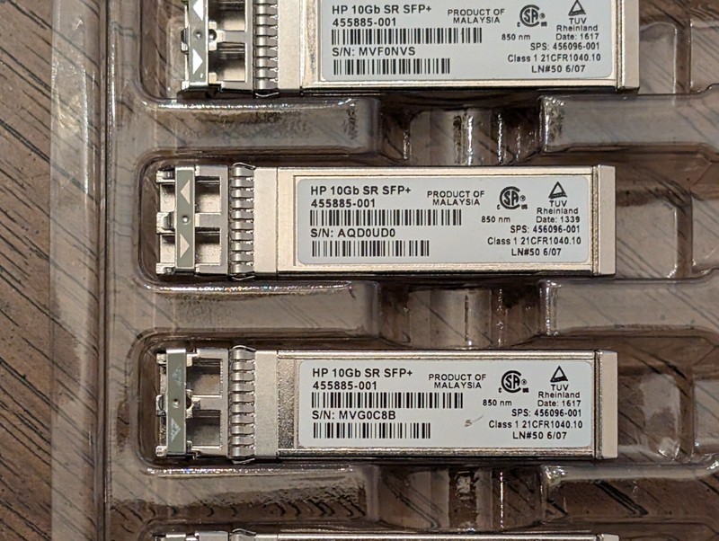 5x HP 455855-001 10GB SFP TRANSCEIVER