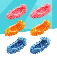 6 Pcs Microfiber Cleaning Mop Slippers Cover Shoes Dust Floor Cleaner Washable