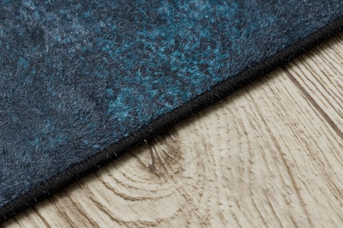 Modern practical washing RUG "ANDRE" anti-slip Mosaic TURQUOISE easy to clean - Picture 4 of 6