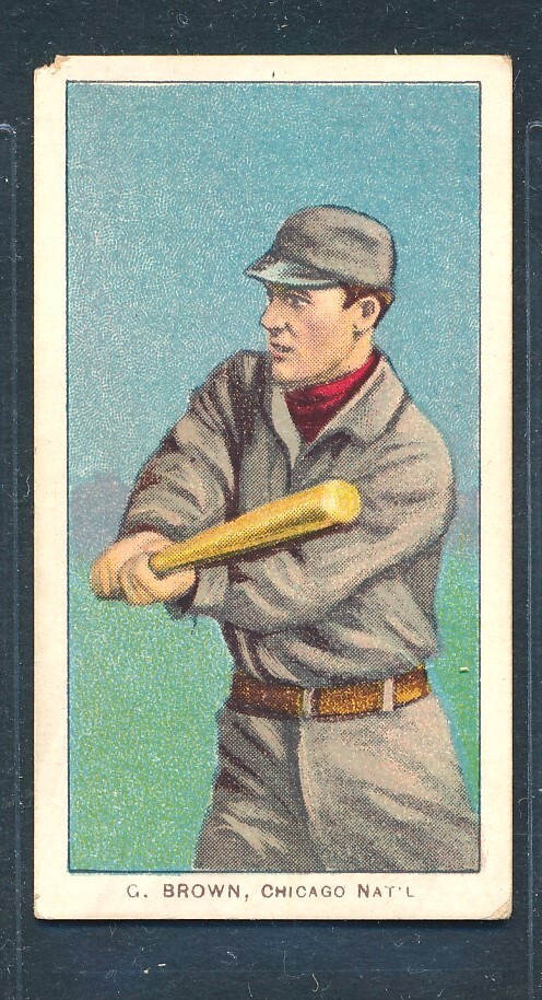 1909-11 T206: GEORGE BROWN "Chicago Cubs" SC 150 30 ~ Good to VG