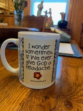 LEANIN TREE GIFT MUG 12 OUNCE I WONDER SOMETIMES IF WE EVER GIVE GOD (TDY000751)