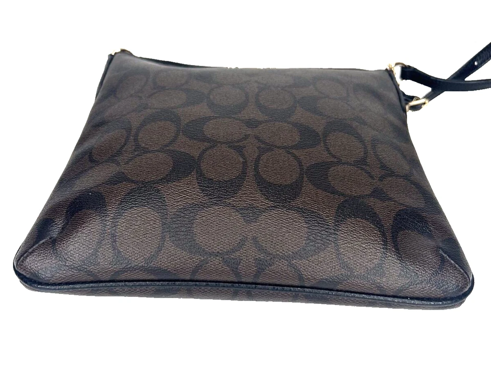 :COACH Signature North/South Crossbody F37490 Signature Coated Canvas NWOT - Image 4 of 4