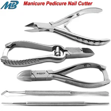 Professional Manicure Pedicure Ingrown Thick Toenail Cutters Podiatry Tools CE