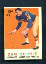1959 Topps Football Card #162 Dan Currie Packers VG-EX