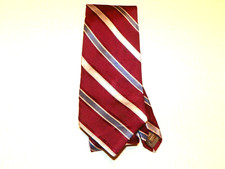 NORDSTROM STRIPES/RED men's tie 100 Silk Made in USA