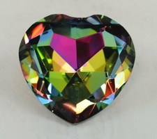 80 mm Dark Rainbow Diamond Heart Shaped Crystal Jewel Paperweight by Tripact