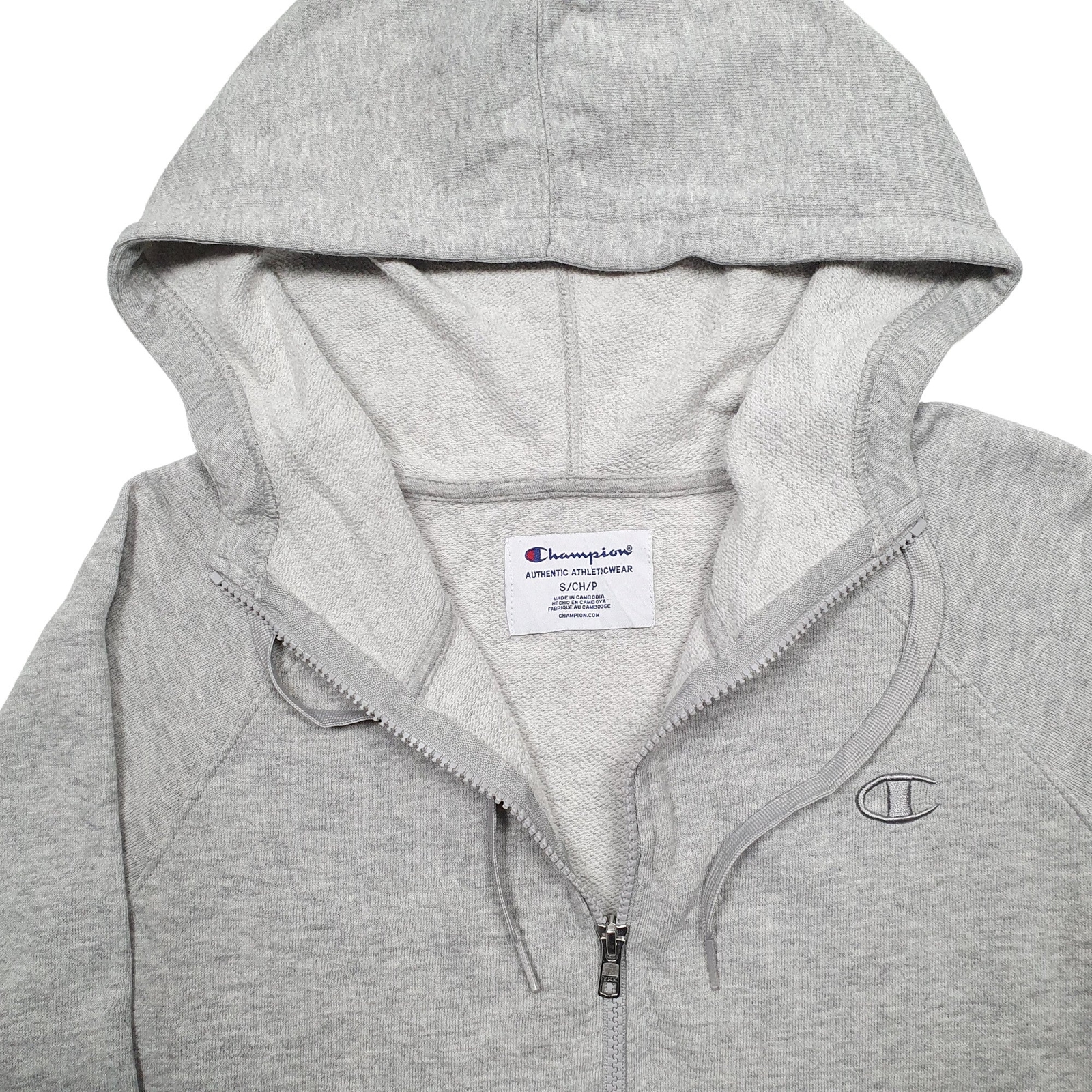 CHAMPION Full Zip Cotton Jumper Sweatshirt Mens S image 2