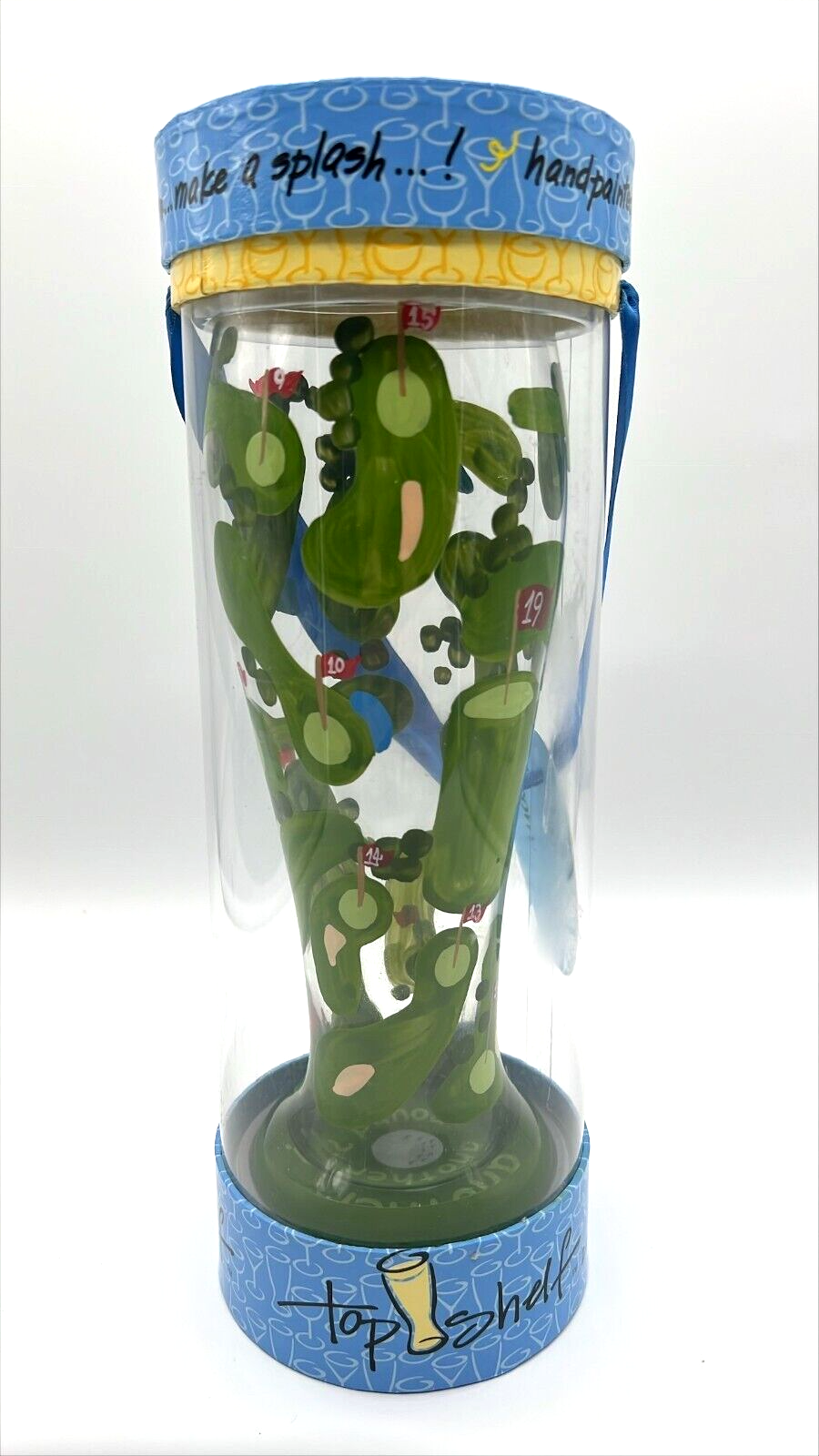 Top Shelf Hand Painted Golf Theme Beer Pilsner