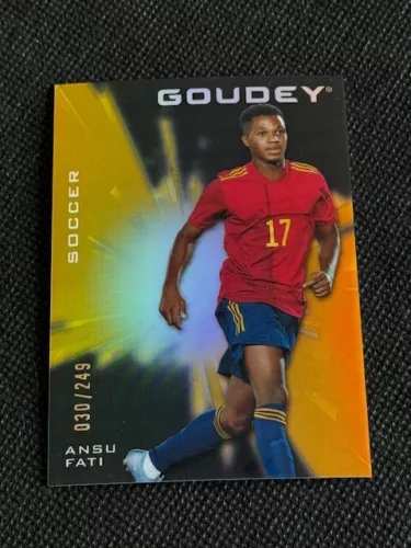 2021 Upper Deck Goodwin Champions Goudey Black Gold #G19 Ansu Fati RC /249