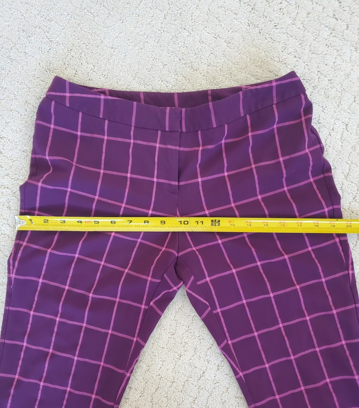 Purple Checked Pixie Style Pants - image 4