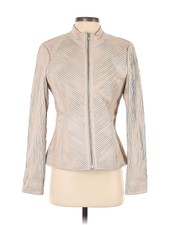 Etcetera Women Ivory Leather Jacket 4