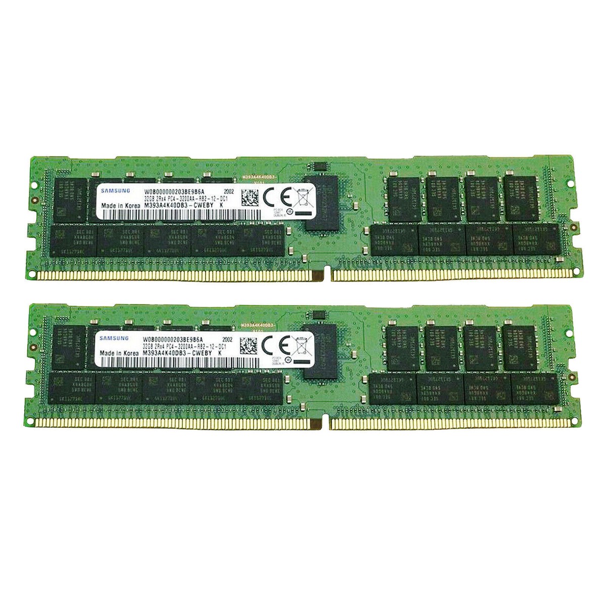 ④ SAMSUNG 32GB x 2枚 64GB Registeredメモリ SAMSUNG DDR4 64GB(2 x 32GB) 3200MHz REG ECC PC4-25600 2Rx4