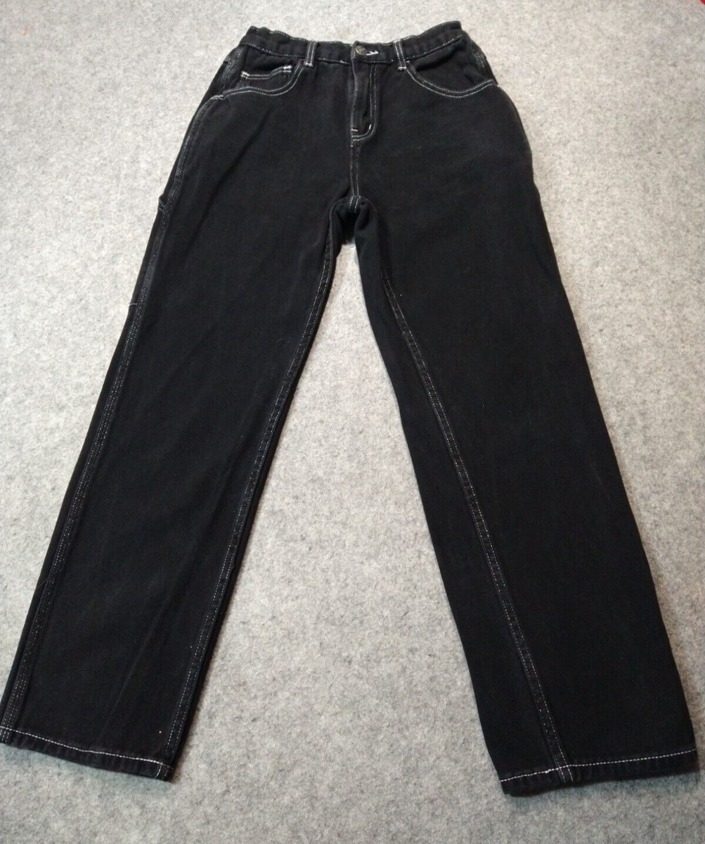 Motel Rocks Work Carpenter Jeans Black W26 x 26L Pocket Loop Hang  RN135167