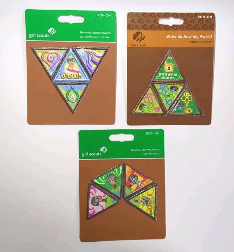 Girl Scout Brownies Journey Award Badges Lot of 12 IRON ON Patches Quest Water eBay